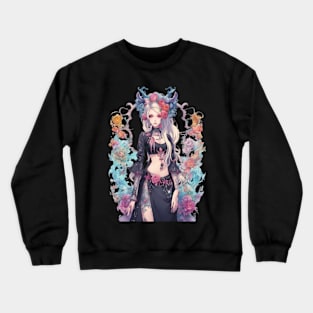 Dark Heart of an Emo Goth Anime and Despair Crewneck Sweatshirt